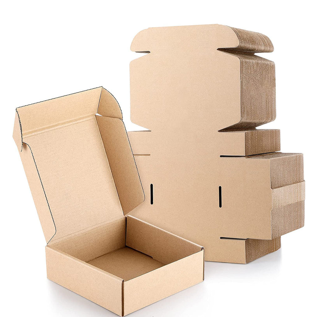 3Ply Brown Corrugated Flat Box Self Locking (8x8x2 inches)