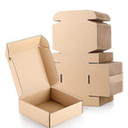 3Ply Brown Corrugated Flat Box Self Locking (8x8x2 inches)