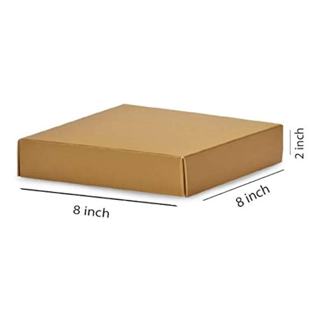 3Ply Brown Corrugated Flat Box Self Locking (8x8x2 inches)