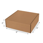 3Ply Brown Corrugated Flat Box Self Locking (6x6x2 inches)