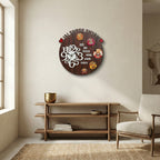 Khatu Shyam Baba Wooden Wall Clock with Free Car Hanging – Handcrafted Spiritual Timepiece for Home, Office & Temple Decor