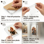Acrylic Fridge magnets with photo replaceable option