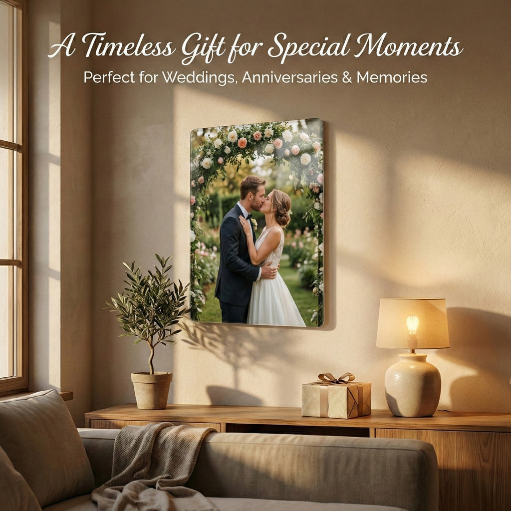 Artszila Personalized Love Quote UV Acrylic Print, Wall Art Decor, Being With You Quote, Custom Romantic Photo Display, Home Decoration, Living Room Artwork