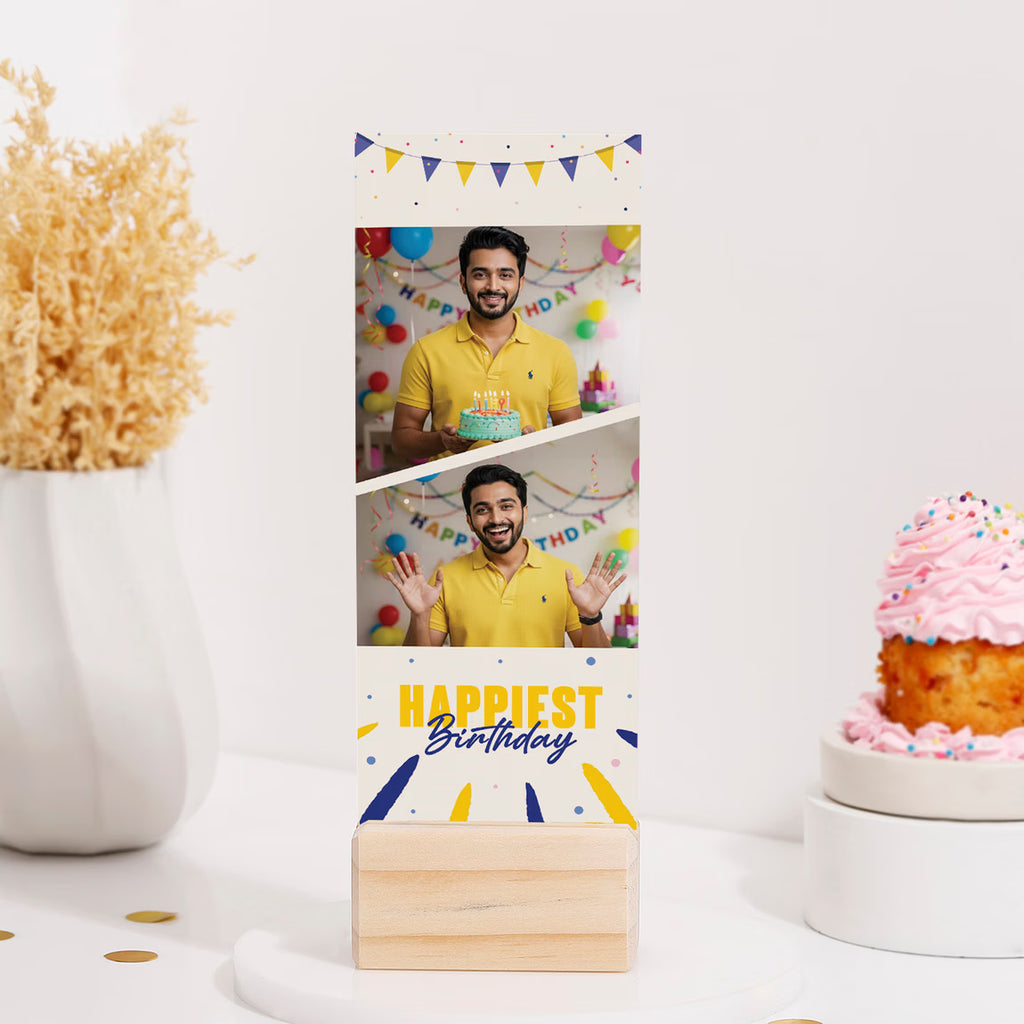 Custom Acrylic Photo Table Top with Wooden Base | Personalized Memory Gift for Birthday, Anniversary & Special Occasions (Copy)