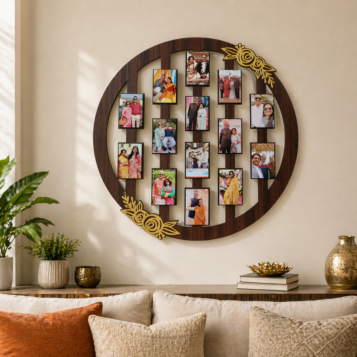 Customize Unique Photo Frame in Circle Shape (Size 12 inches)