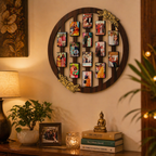 Customize Unique Photo Frame in Circle Shape (Size 12 inches)