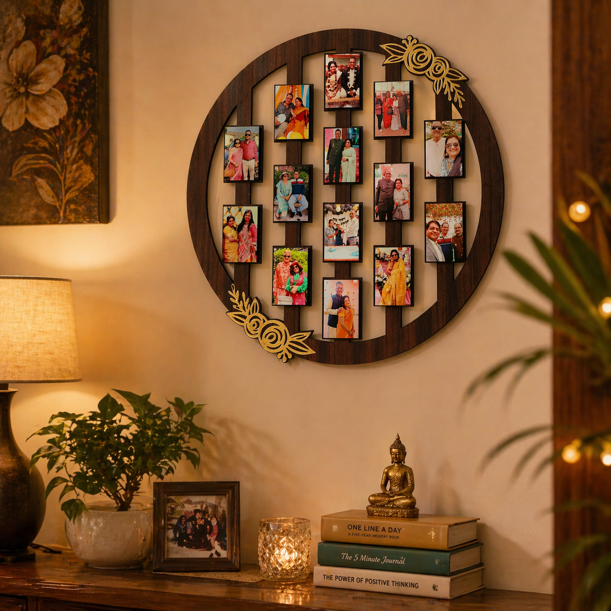 Customize Unique Photo Frame in Circle Shape (Size 12 inches)